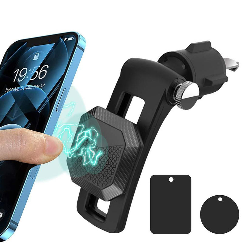 Magnetic Car Phone Holder Mount, Universal Smartphones Air Vent Phone Mount Magnet Hands Free Mobile Phone Clip Holder for Car, Cell Phone Car Mount for iPhone 11 Pro Max Samsung Galaxy S10 and More
