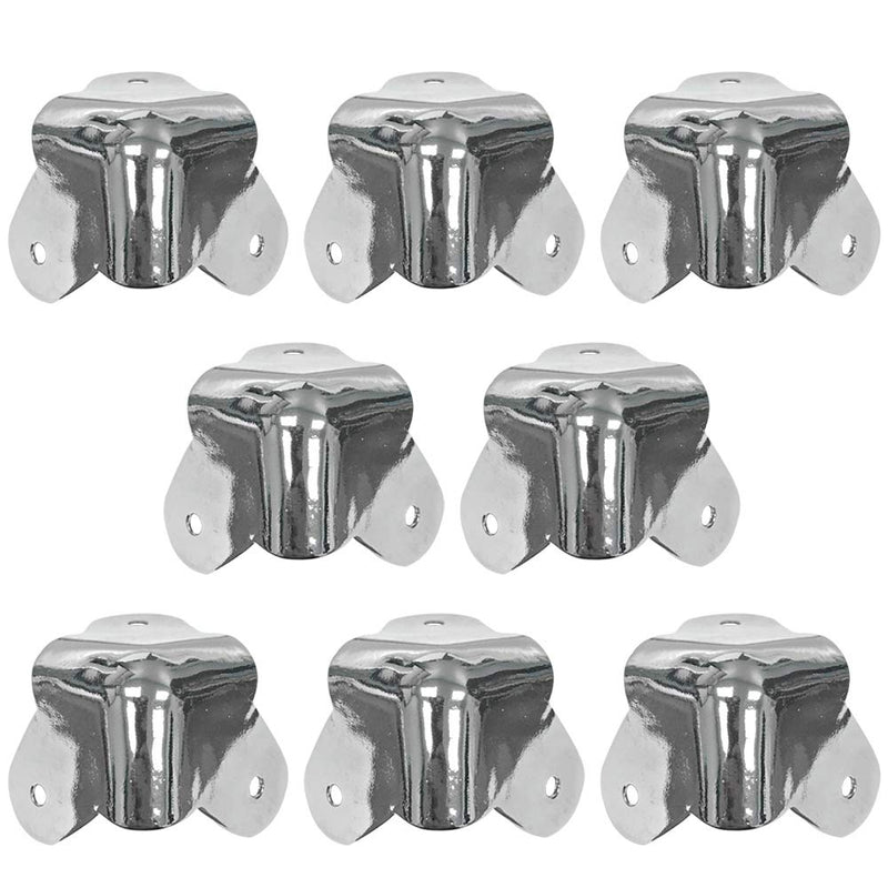 Seismic Audio - SARHW13-8 Pack of Nickel Corners Replacement for PA DJ Speakers Amp Cabinet Subwoofer