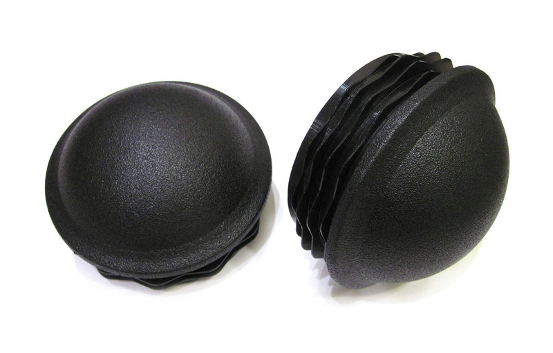 2pcs Pack: 3 1/2 Inch Round Plastic Spherical End Cap (for Hole Size from 3 3/16 to 3 3/8, Including 3 1/4 inches), Dome Shaped Cover for Steel Fence Post, Furniture Finishing Plug (Black) Black