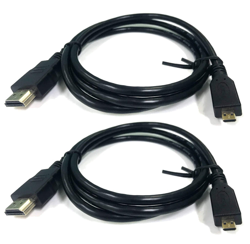 Micro HDMI (Male) to HDMI (Male) Cable; 1.2m / 47 in; 2 Each