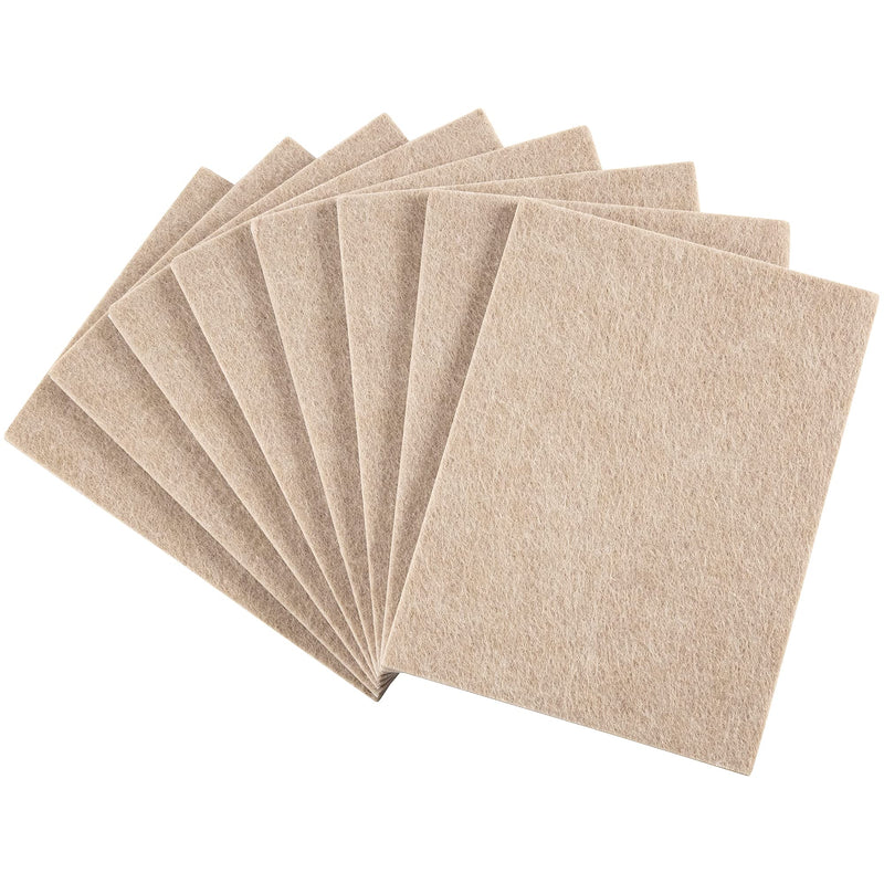[AUSTRALIA] - SoftTouch 4 1/2 x 6 Self-Stick Furniture Felt Sheet Cut into Any Shape to Protect Hard Surfaces, 8 Pack, Beige, 8 Count 