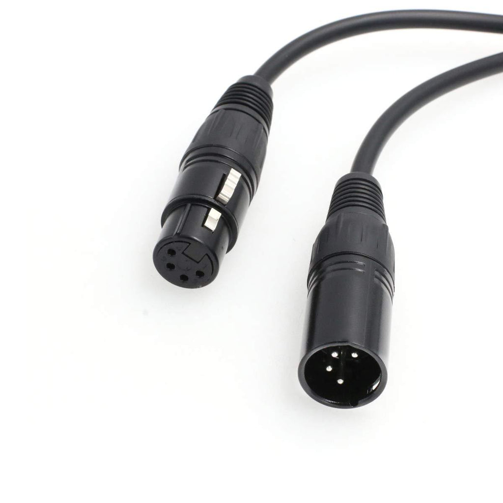 SZRMCC XLR 4 Pin Male to XLR 4 Pin Female Power Cable for Camera Monitor Practilite 602 DSLR Camcorder