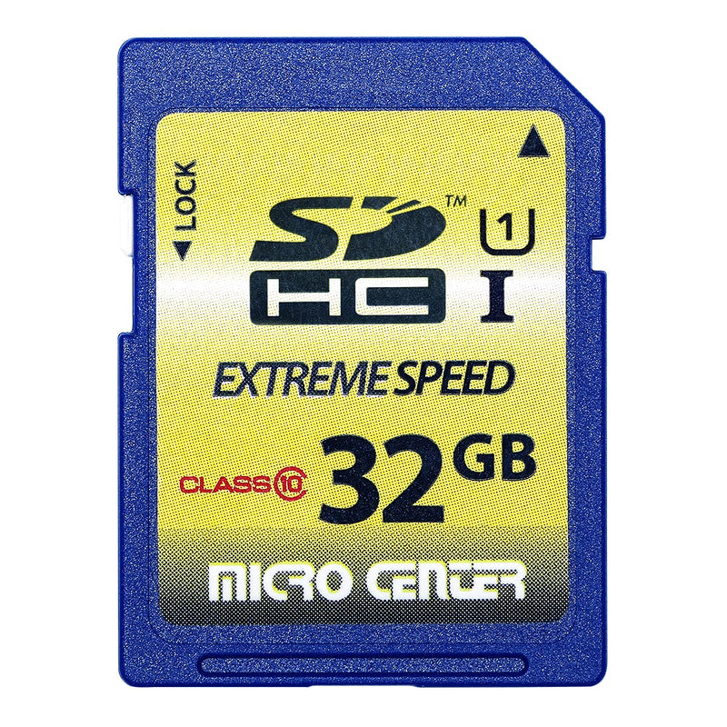 Micro Center 32GB Class 10 SDHC Flash Memory Card Full Size SD Card USH-I U1 Trail Camera Memory Card