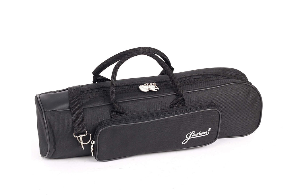 600D Water-resistant Oxford Cloth Senior Trumpet Gig Bag in Black with Double Zippers and Adjustable Shoulder Strap