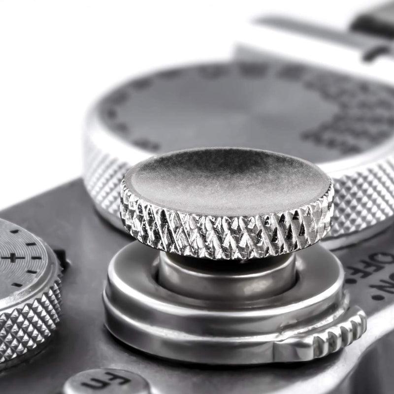 Soft Shutter Release Button (2 Pack/Silver) high-end Pure Copper Camera Shutter Button Silver