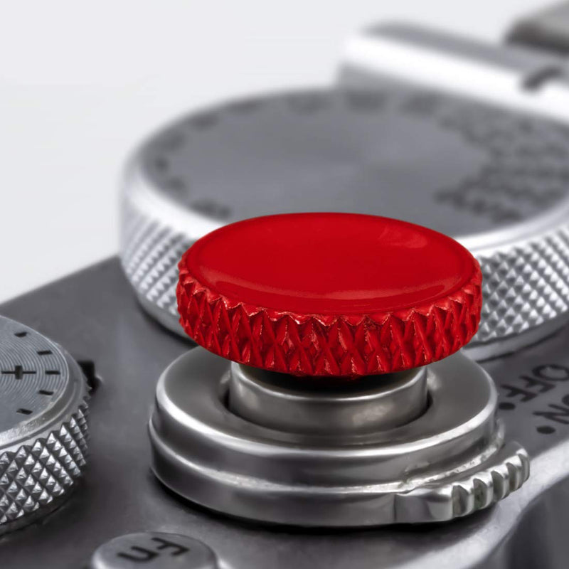 Soft Shutter Release Button (2 Pack/Red) high-end Pure Copper Camera Shutter Button Red