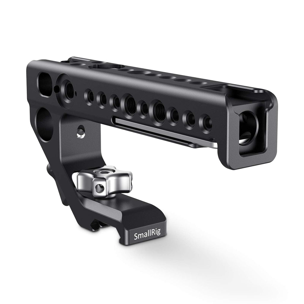 SMALLRIG Top Handle Grip for NATO Rail Standard with Locating Hole, Anti-Off Designed Cold Shoe Mounts,15mm Rod Clamp for DSLR Camera, Camera Cage - HTN2439 nato handle