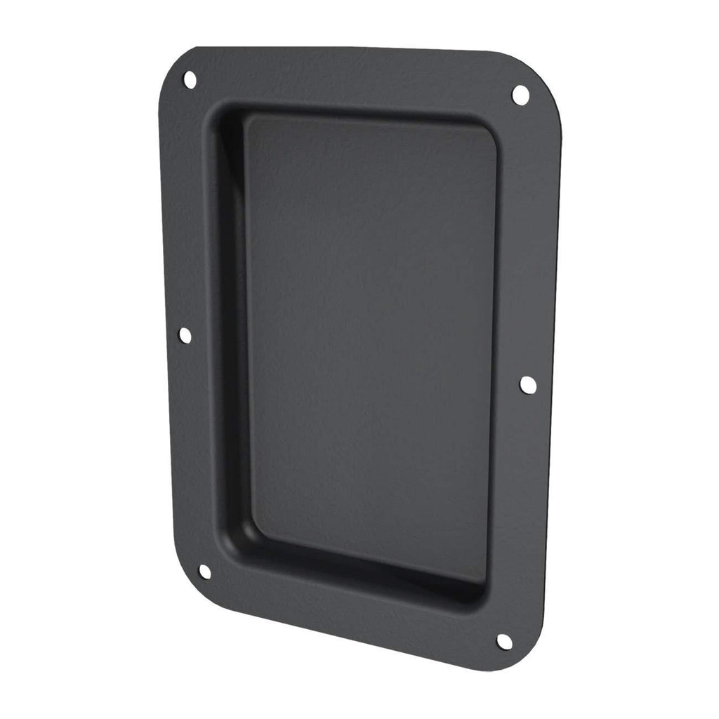 [AUSTRALIA] - TCH Hardware Black Steel Recessed Dish - 5" x 7" - Speaker Jack Plate/Wheel Well for Stacking Casters Black - 5 x 7 inch 