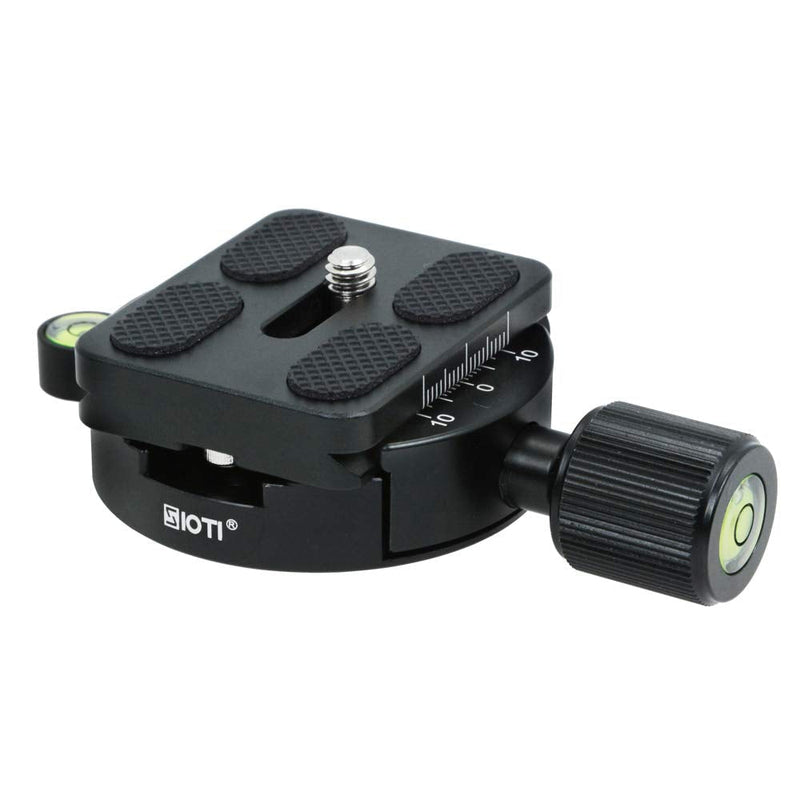 SIOTI Quick Plate Adapter with PU50 Quick Release Plate Compatible with RRS/ARCA Ball Head or Any Tripod Head/Tripod with 1/4" or 3/8" Mount QR Adapter