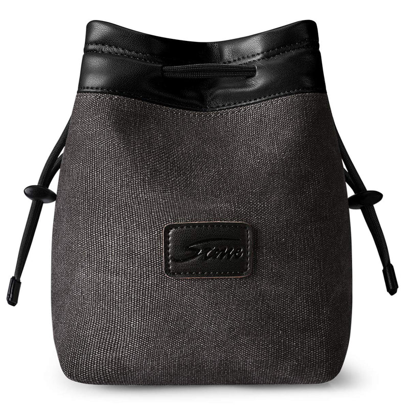 [AUSTRALIA] - S-ZONE Soft Camera Bag DSLR Insert Handbag Drawstring Lens Case Compatible with Canon Nikon Sony Small Dark Gray 