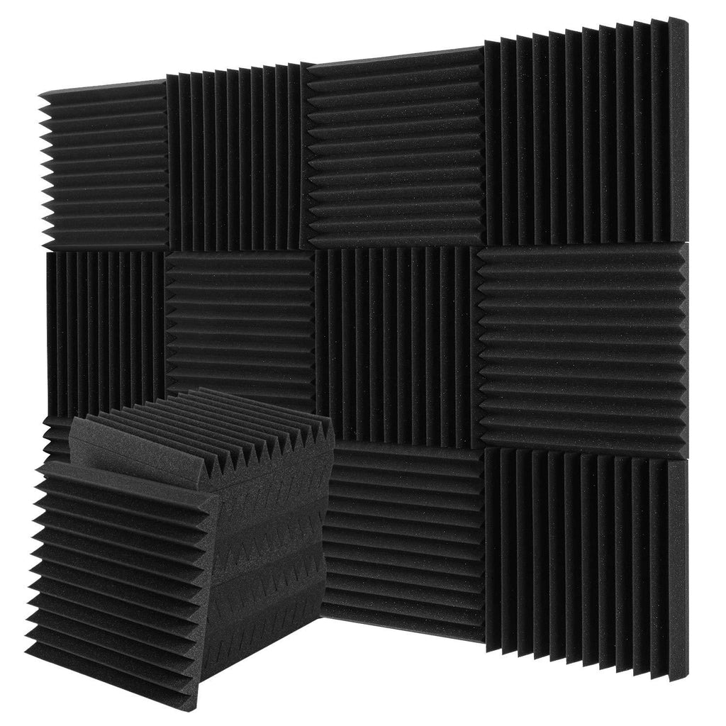 [AUSTRALIA] - Donner 12-Pack Acoustic Foam Panels Wedges, Fireproof Soundproofing Foam Noise Cancelling Foam for Studios, Recording Studios, Offices, Home Studios 2’’ x 12’’ x 12’’ 2’’ x 12’’ x 12’’ 