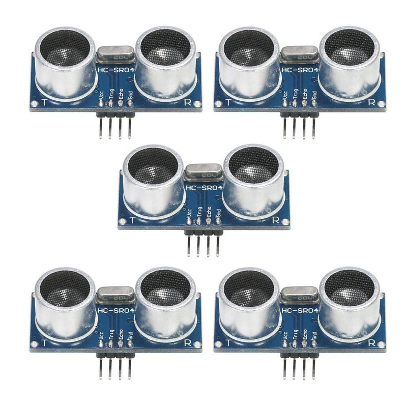 Helonge Ultrasonic Sensor Module，5 Pcs HC-SR04 Ultrasonic Sensor Distance Module for Arduino UNO MEGA2560 Nano Robot XBee ZigBee and Electornial DIY