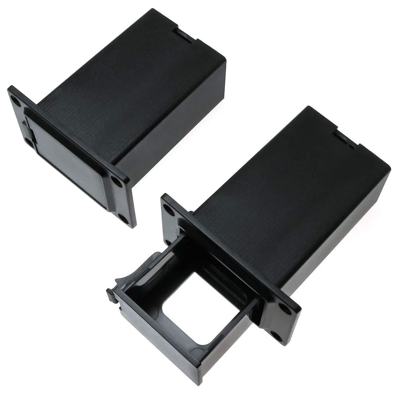 E-outstanding 9V Battery Box 2PCS Black Plastic Vertical 9V Battery Holders Cases Boxs For Guitar Bass Pickup