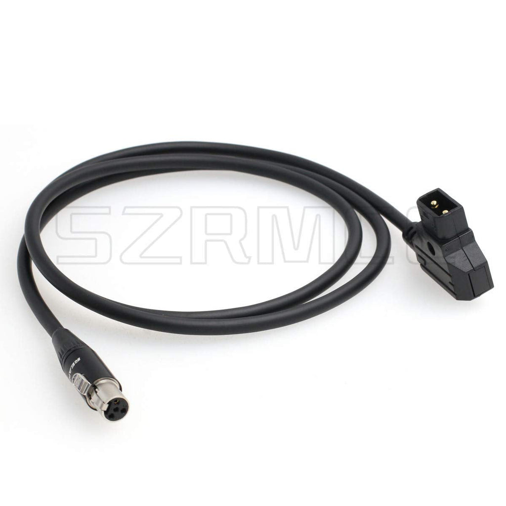 SZRMCC TVLogic VFM Monitor Alphatron EVF Power Cable D-tap 2 Pin Male to Mini XLR 4 Pin Female (Straight Cable) Straight Cable