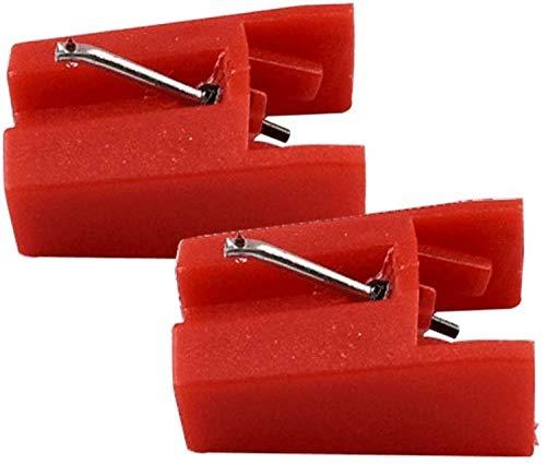 [AUSTRALIA] - 2Pcs Ruby Diamond Stylus Replacement Record Player Stylus Turntable Needles for ION ICT04RS - ION TTUSB,TTUSB10,ITTCD10,LPDock,LP2CD,LP2Flash,Crosley NP4,IProfile and Profile Flash 