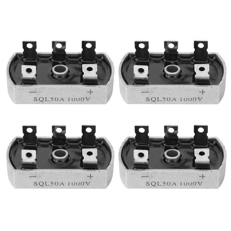 4Pcs SQL50A 1000V Rectifier Bridge Three-Phase Bridge Low Frequency Rectifier Bridge Pack
