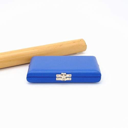 Reed123 Bassoon Reed Case, Red/Blue, for 3/5Pcs, Real Leather Cover, Makes Your Music More Colorful (For 5pcs, Blue) For 5pcs