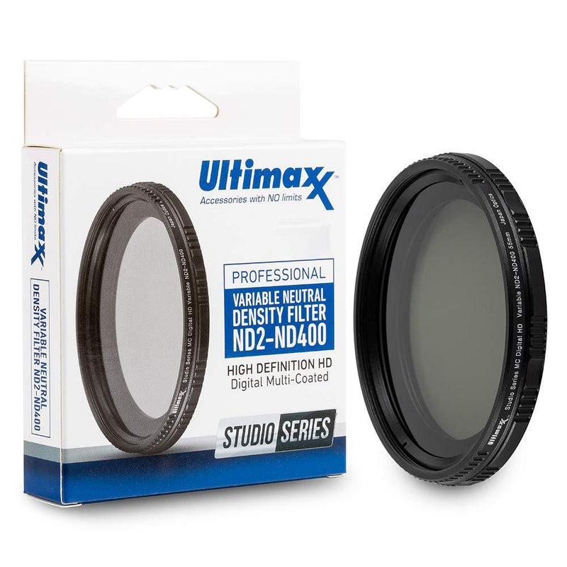 72mm ND Filter Ultimaxx 72mm ND2-ND400 Fader Variable Neutral Density Adjustable Lens Filter Dynamic ND Filter Optical Glass