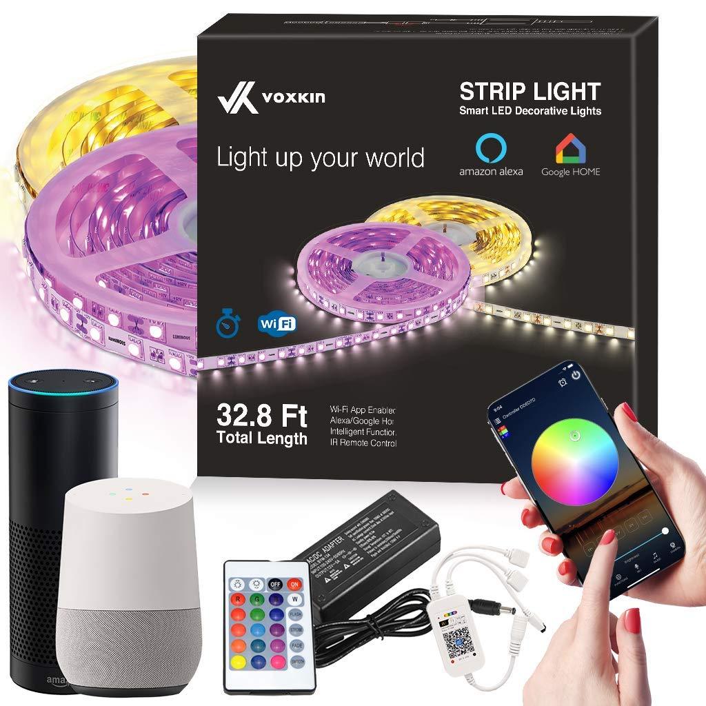 [AUSTRALIA] - Limitless Led Strip Lights – 32.8 FT - Unlimited Color, Sequence, Strobe, Music Sync – Google Home & Alexa Compatible – Smart App + WiFi Controller + IR Remote, Dimmer On/Off Timer – 3M Peel Off 