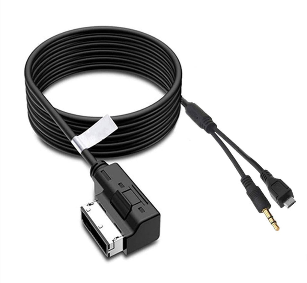 AMI MDI MMI Convert 3.5mm AUX Cable Micro Charg Adapter for A4 A3 with MMI 3G+ System, V.W RCD510 550 310 850 Radio MIRCO USB