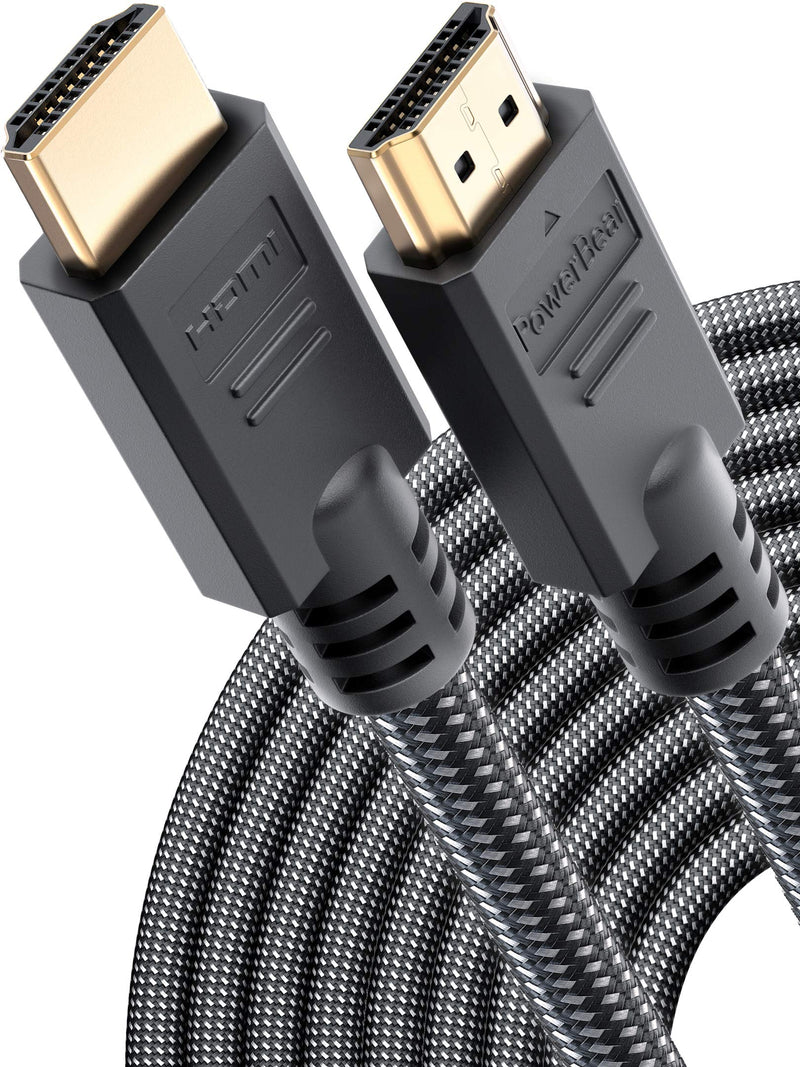 PowerBear 4K HDMI Cable 40 ft | High Speed, Braided Nylon & Gold Connectors, 4K @ 60Hz, Ultra HD, 2K, 1080P & ARC Compatible | for Laptop, Monitor, PS5, PS4, Xbox One, Fire TV, Apple TV & More 40 Feet 1