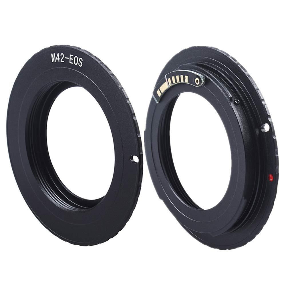 M42 to EOS Lens Adapter,M42 (42mm) Screw Lens to Compatible with for Canon EOS Cameras, fits EOS 1D, DS, Mark II, III,IV,1DC,1DX,D30,D60,10D,20D,20DA,5D,Mark II,Mark III,7D,Rebel XT,XTi,XSi,T1,T1i M42 to EOS adapter