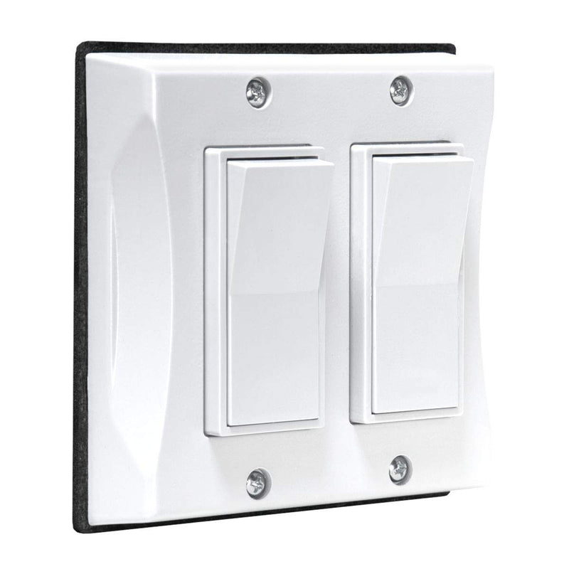 TAYMAC 5127-1 Decorator Switch Weatherproof Cover, 2-Gang, White 2 Gang
