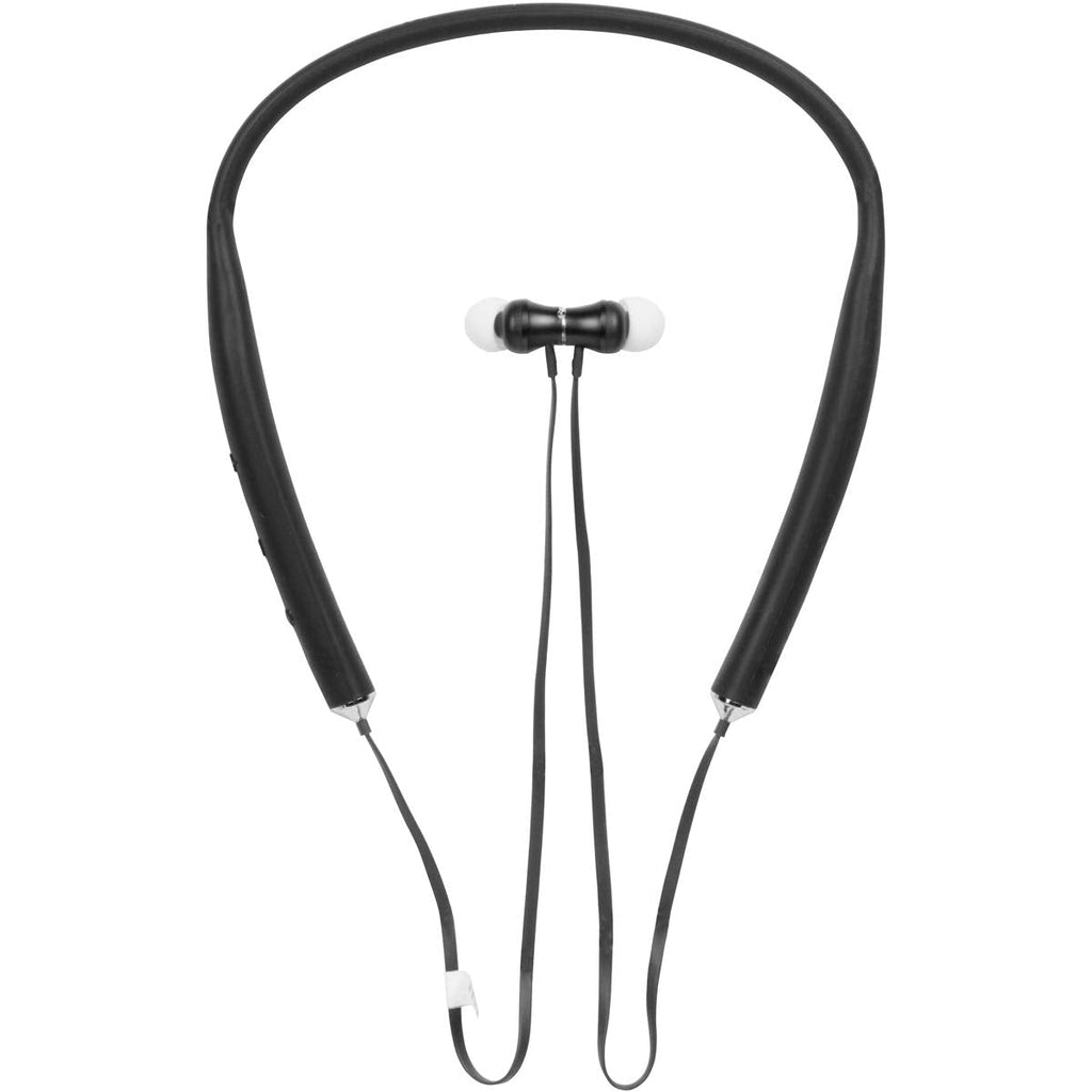 Toshiba Neckband Bluetooth Headphones | Wireless Bluetooth Earbuds | Bluetooth Neckband Headset w/Deep Base | 65FT Working Range | Water/Sweat Resistant | 8-10 Hours Music & Talk Time | RZE-BT600E(K) Black