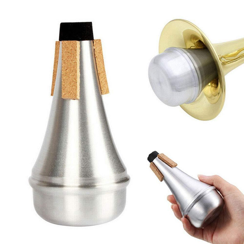 Tzong Silver Lightweight Aluminum Practice Trumpet Mute Silencer for Jazz