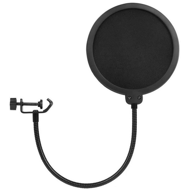 [AUSTRALIA] - Tzong Microphone Pop Filter Mask Shield For Any Other Microphone, Dual Layered Wind Pop Screen With A Flexible 360° Gooseneck Clip Stabilizing Arm 