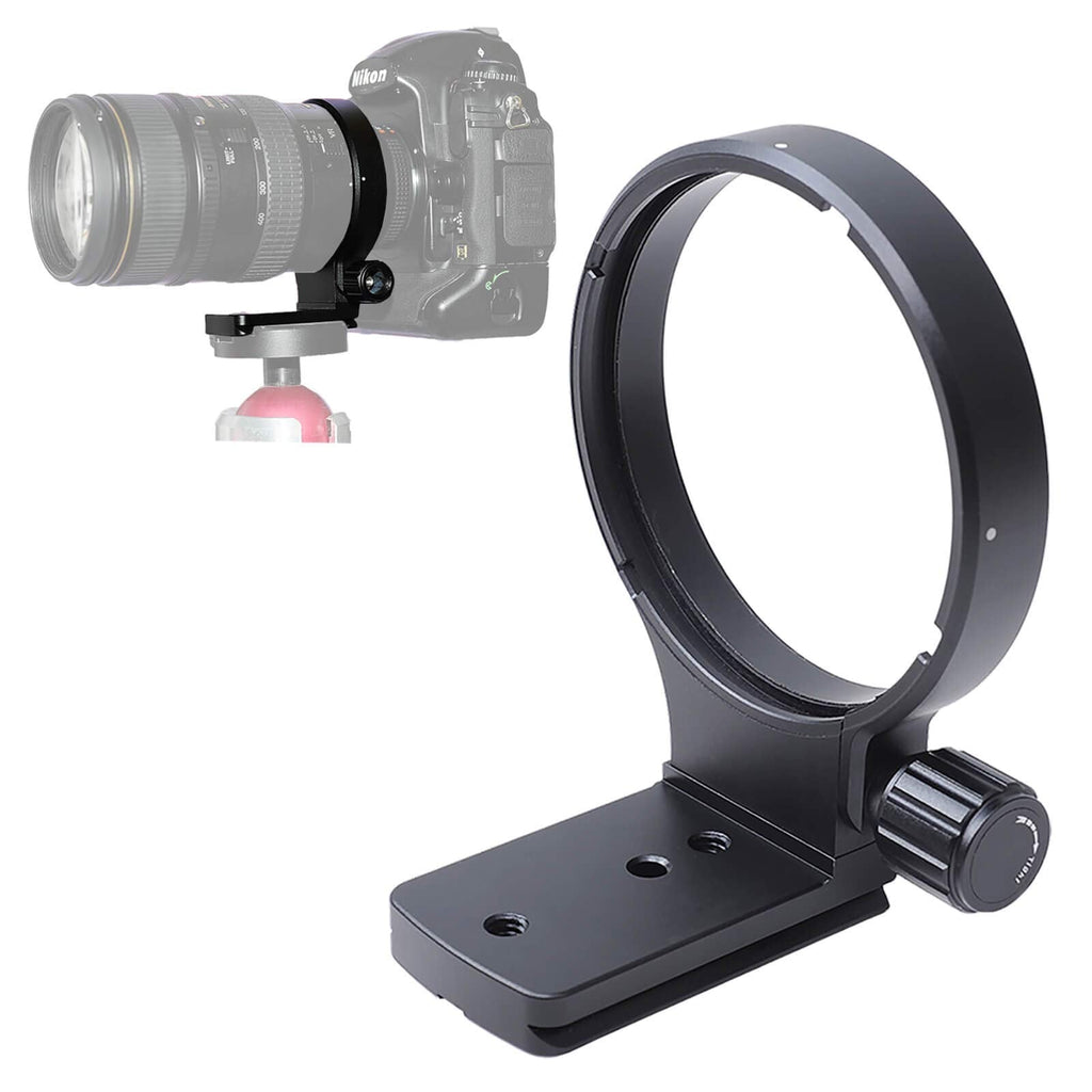 iShoot Tripod Mount Ring for Nikon AF 80-400mm f/4.5-5.6D ED VR, Lens Collar for Nikon AF-S 300mm f/4D IF-ED Lenses-Camera, Lens Tripod Support Holder with Quick Release Plate fit ARCA-Swiss Ball Head