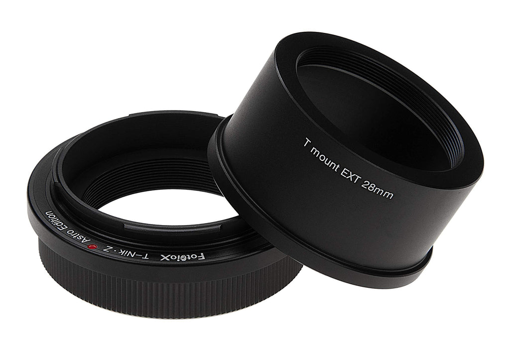 Fotodiox Lens Adapter Astro Edition - Compatible with T-Mount (T/T-2) Screw Mount Telescopes to Nikon Z-Mount Cameras for Astronomy