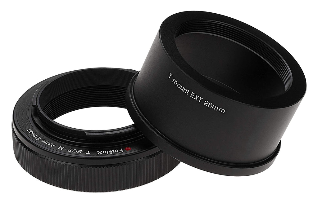 Fotodiox Lens Adapter Astro Edition - Compatible with T-Mount (T/T-2) Screw Mount Telescopes to Canon EOS M (EF-M) Mount Cameras for Astronomy