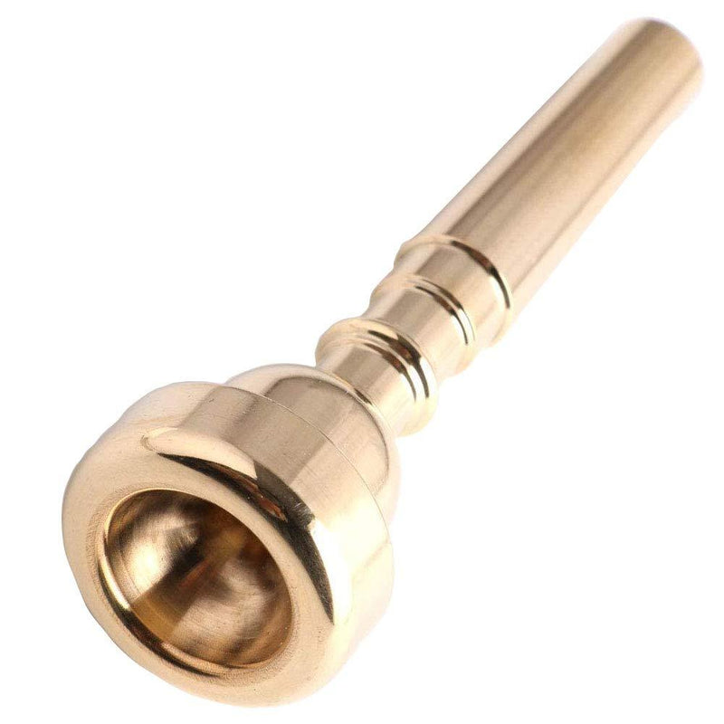 HENGYEE Gold Plated Trumpet Mouthpiece 3C 5C 7C Compatible with Yamaha Bach Conn King Replacement Musical Instruments Accessories