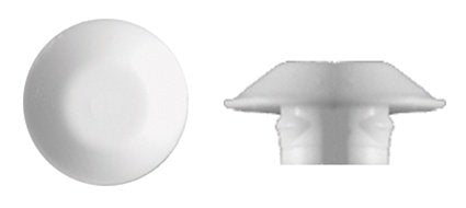 Rexka 100pcs 3/4" White Plastic Flush Type Hole Plugs 1" Head