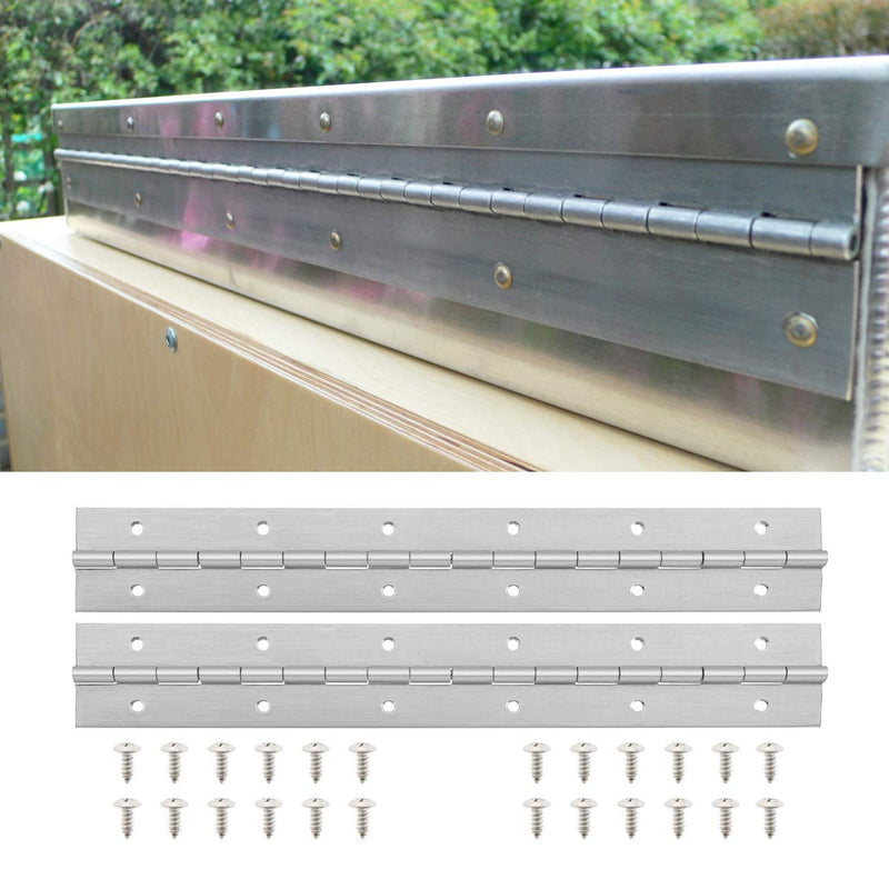 BEAMNOVA 2 Pcs Piano Hinge Continuous Hinges 2x12 Inch 304 Stainless Steel with Screws