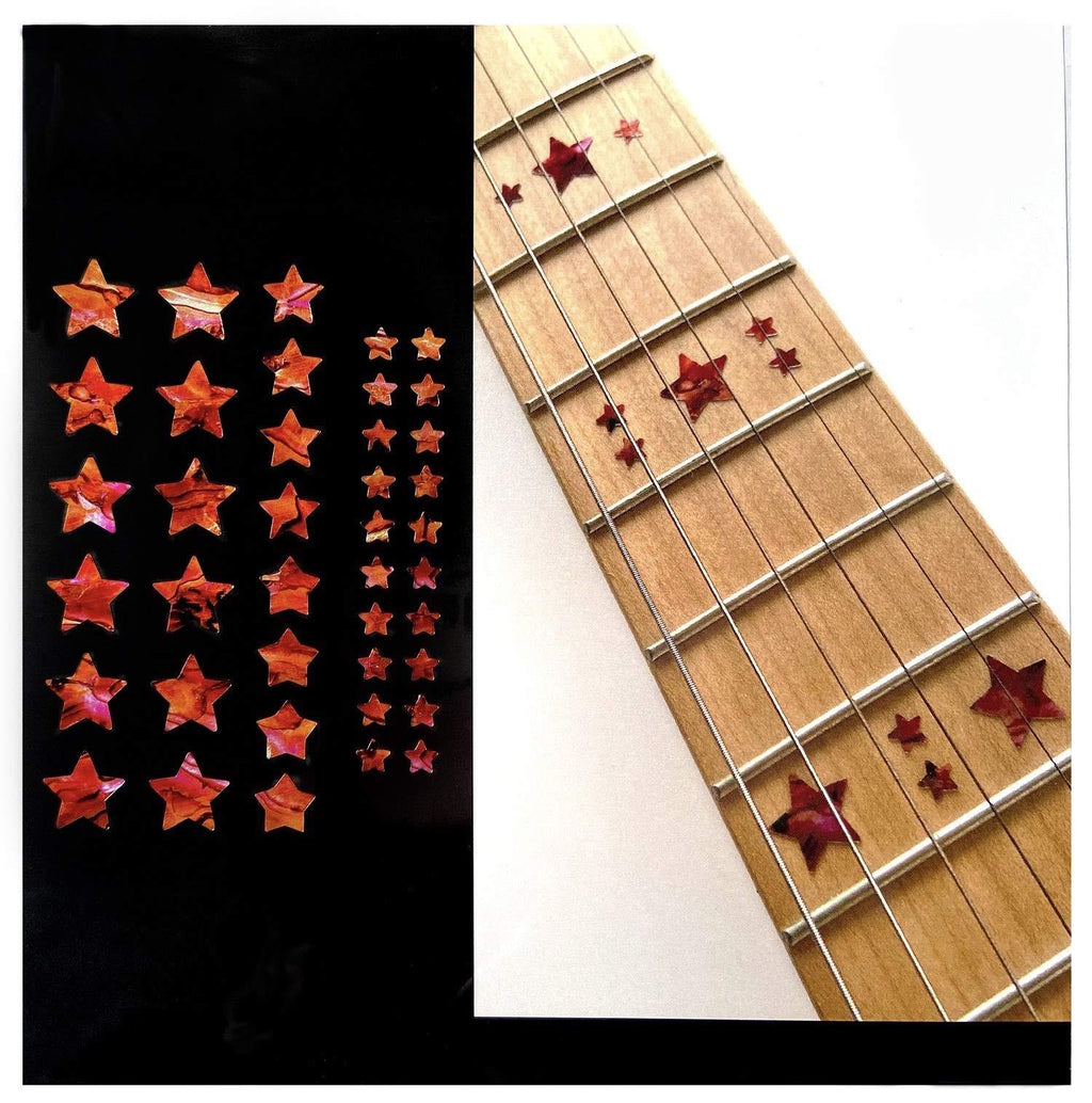 Star Fret Markers Set - Abalone Red