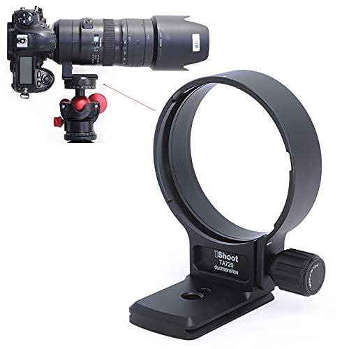 iShoot CNC Tripod Mount Ring, 76mm Aviation Aluminum Lens Collar Stand for Tamron SP 70-200mm f/2.8 Di VC USD G2 Lens (of Nikon F and Canon EF Mount), Built-in Arca-Swiss Fit Quick Release Plate