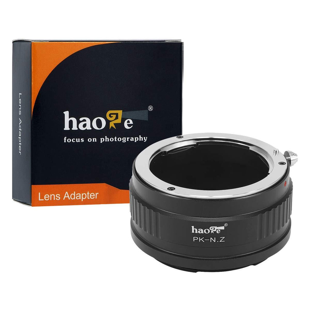 Haoge Manual Lens Mount Adapter for Pentax K PK Lens to Nikon Z Mount Mirrorless Camera Such as Z7II Z6ii Z6 Z7 Z50