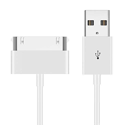 Master Cables Replacement 30-Pin USB Data Sync Charging Cable Compatible with iPhone 4/4s,3G/3GS, iPad 1/2/3 and iPod, 1 Metre, White