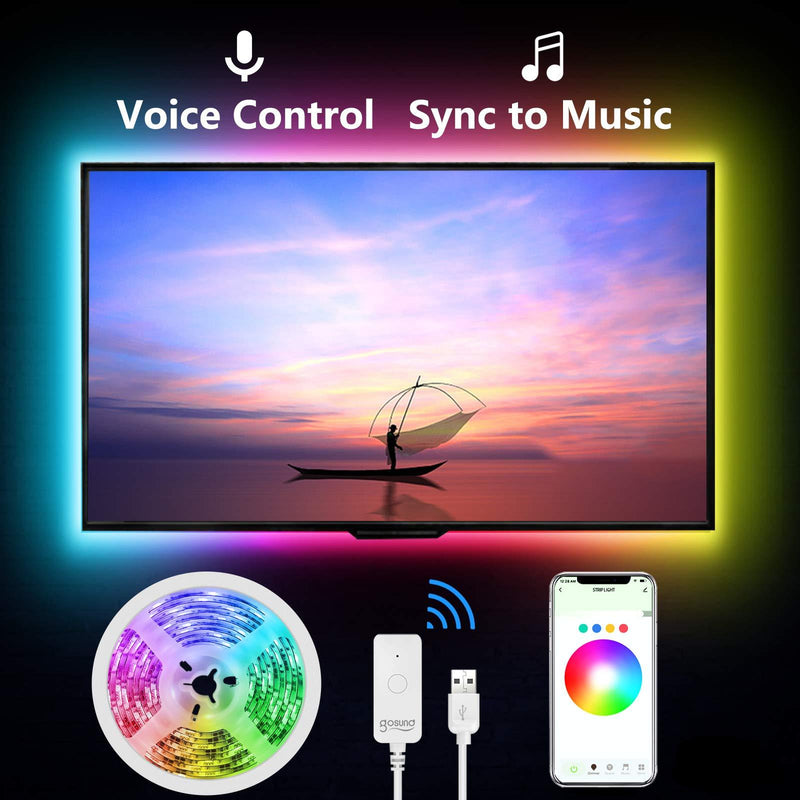 [AUSTRALIA] - Led Lights for TV, 9.2ft TV Backlight with Voice Control, Music Sync 