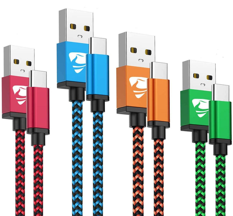 USB Type C Cable 3A Fast Charging USB C Charger 4Pack [2+3+5+6FT] Phone Charger Charging Cord for Samsung Galaxy A71 A51 A21 A11 A01 A50 A10 A10e S20 FE S10e S10 S9 S8,LG Stylo 5,Moto G Stylus G6 G7 Z