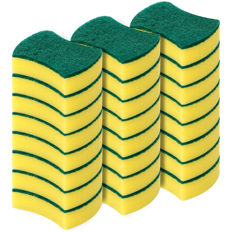 MAVGV Kitchen Cleaning Sponges,24 Pack Eco Non-Scratch for Dish,Scrub Sponges 24 Count (Pack of 1)