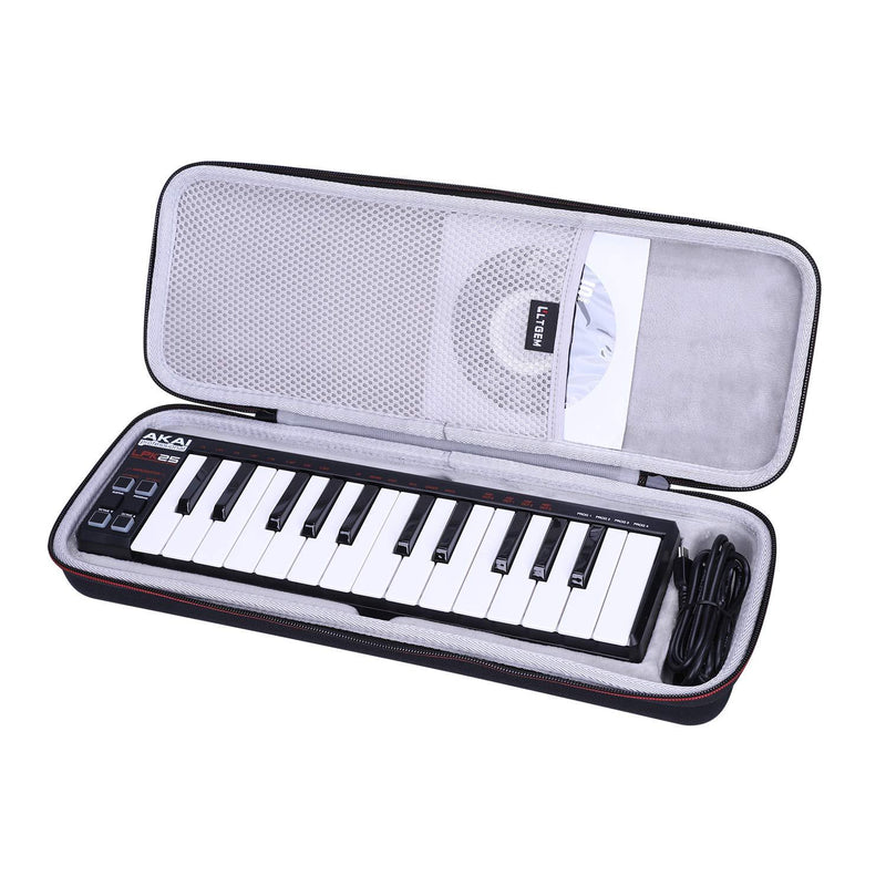 LTGEM EVA Hard Carrying Case for Akai Professional LPK25 | 25 - Key Ultra-Portable USB MIDI Keyboard Controller