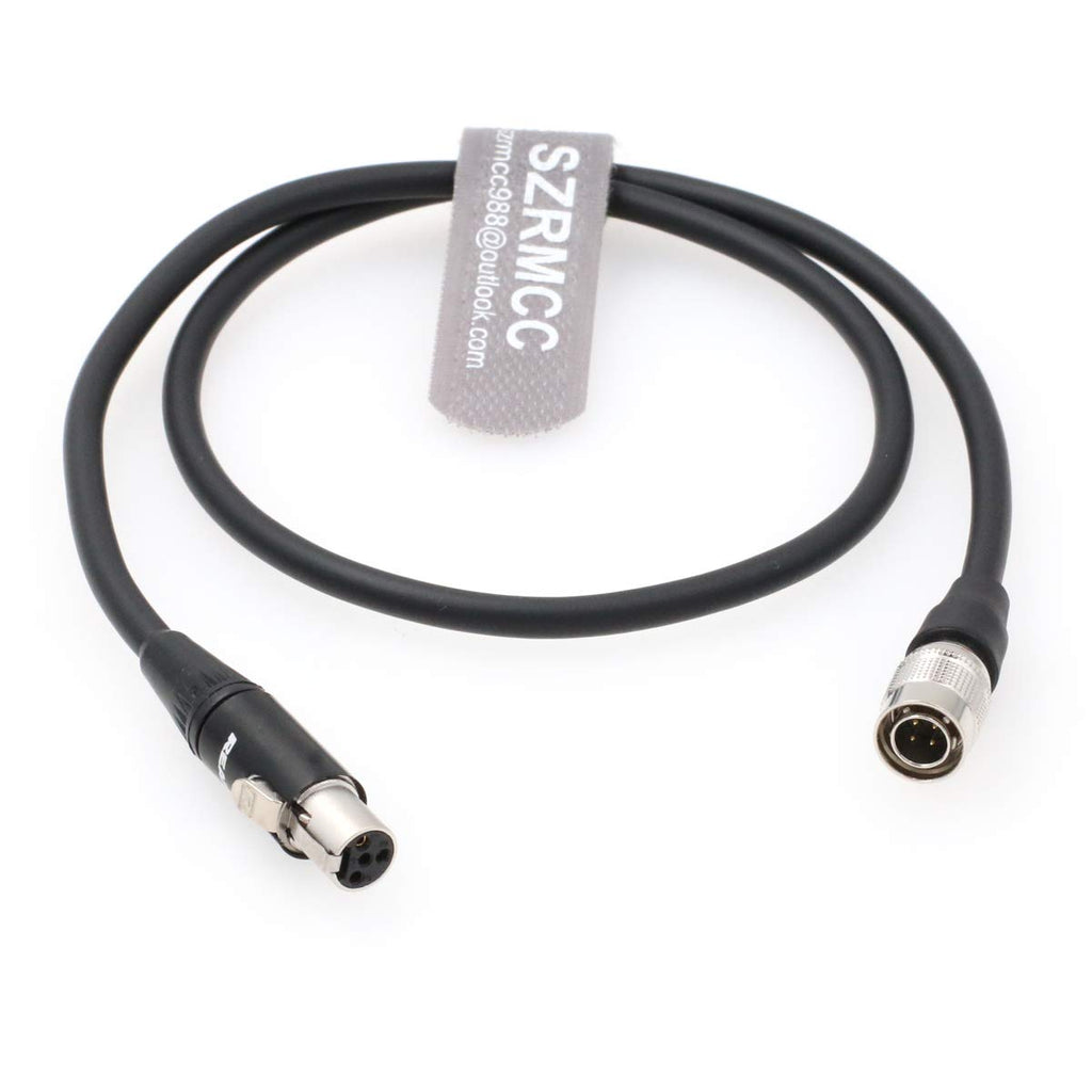 SZRMCC Hirose 4 Pin Male to Mini XLR 4 Pin Female Power Cable for Sony F5 F55 ARRI Amira Camera to TVLogic VFM Monitor