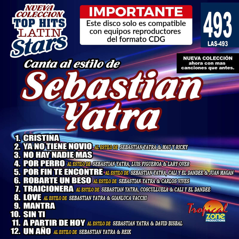 Karaoke Top Hits Latin Stars 493 Sebastian Yatra