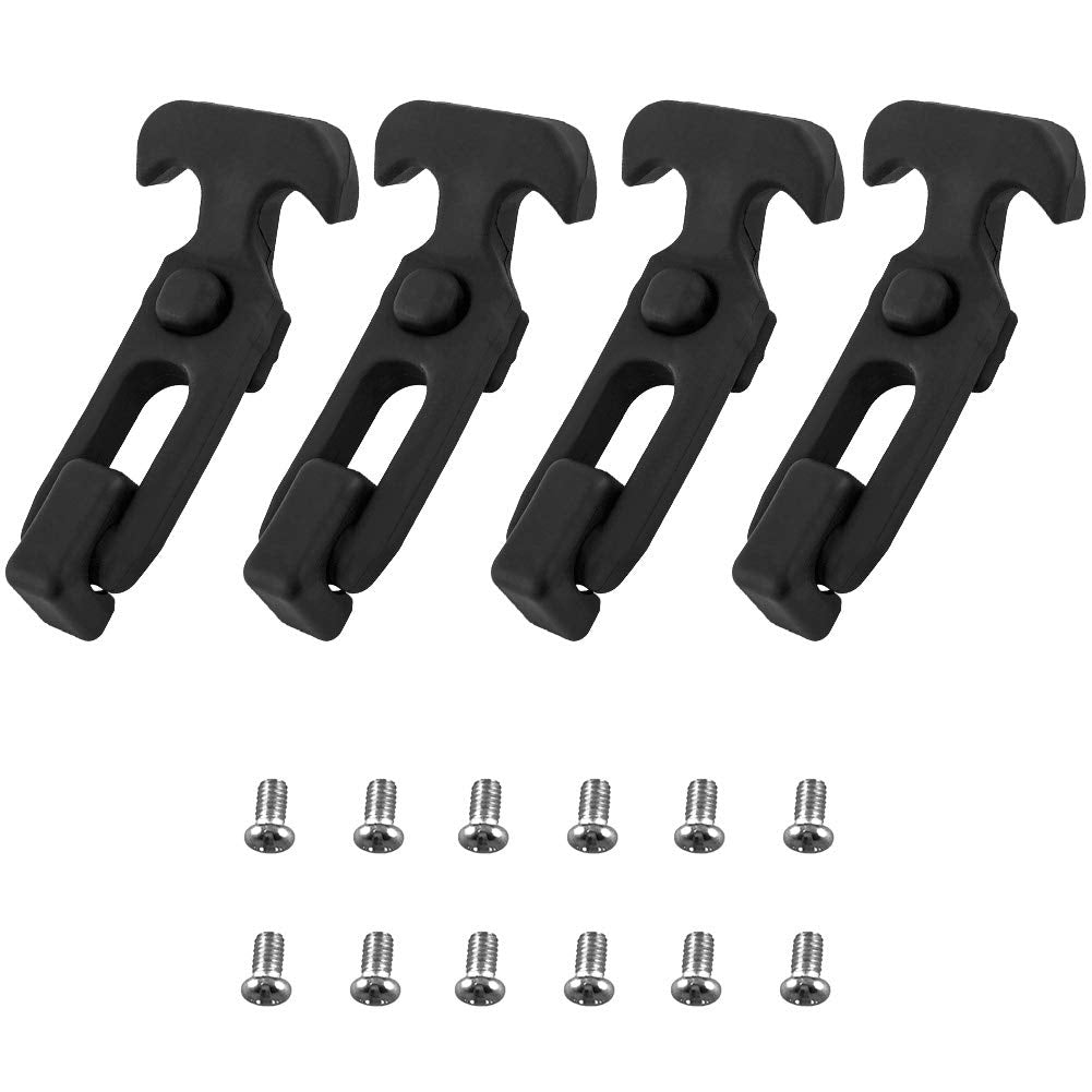 QWORK 4PCS Rubber Flexible T-Handle Draw Latches for Tool Box, Off-Road Vehicles, Farm Machinery 4 pack 4"
