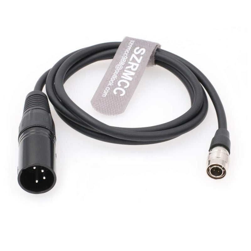 SZRMCC Power Cable for Sound Devices Zoom F8 F4 Zaxcom XLR 4 Pin Male to Hirose 4 Pin Male (Straight Cable) Straight Cable