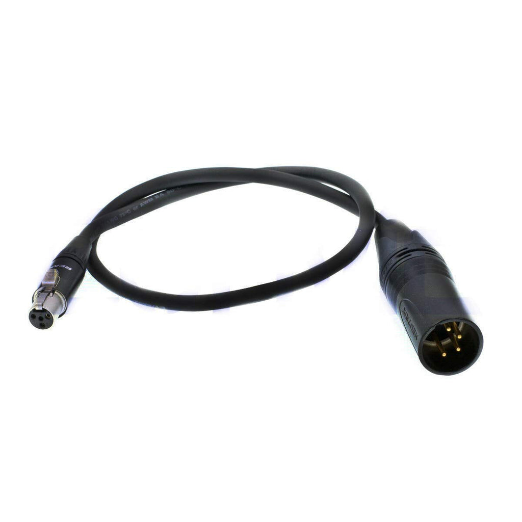 SZRMCC TV Logic VFM Monitor Alphatron EVF Power Cable XLR 4 Pin Male to Mini XLR 4 Pin Female (Straight XLR 4 Pin) Straight XLR 4 Pin