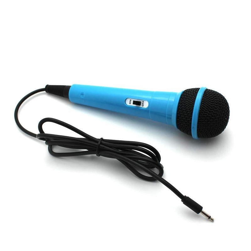 [AUSTRALIA] - Wired Microphone for Kids Karaoke Toy Handheld Dynamic Microphone 3.5mm Microphone Function Jack Cable Compatible with Children Karaoke Singing Machines (Blue) blue 